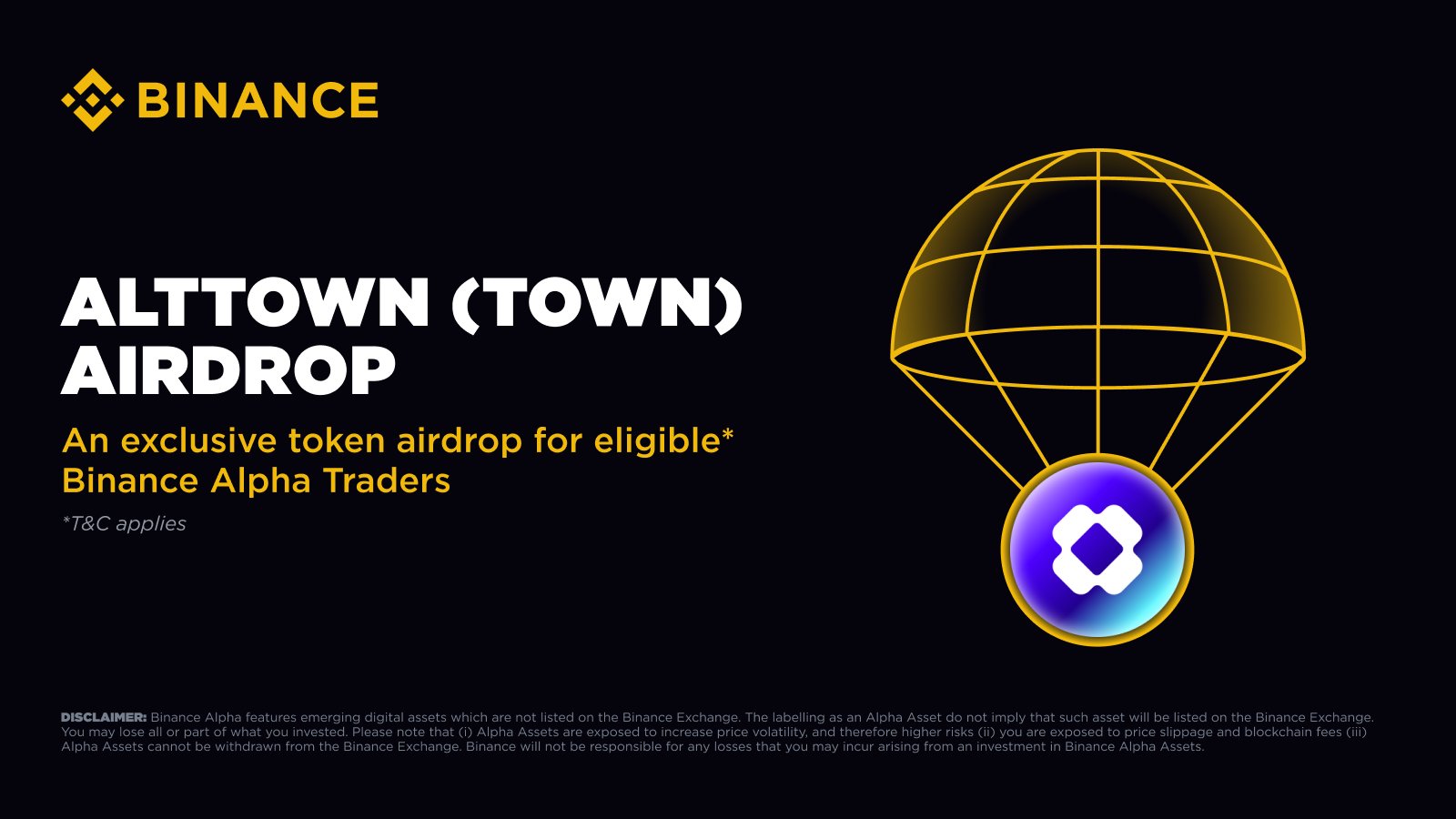 비트블루 Alt.town ‘$TOWN’ 토큰, Binance Alpha 상장 확정